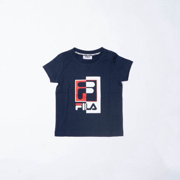 Camisetas Manga Corta Fila Niños Azul Marino - Archie - España 857340UTR